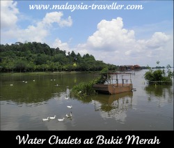 Bukit Merah water chalets in the background. Bukit Merah water chalets in the background.