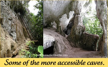 Some easily accessible caves at Gunung Senyum Caves Some easily accessible caves at Gunung Senyum Caves