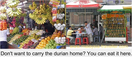 Durian and other fruits on sale at Chow Kit Durian and other fruits on sale at Chow Kit