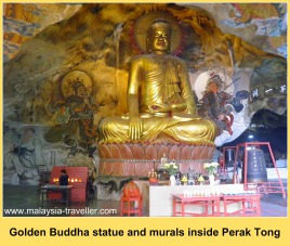The 40 foot high golden Buddha at Perak Tong
