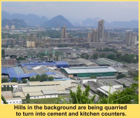 View of an industrial area from Perak Tong View of an industrial area from Perak Tong