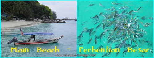 Main Beach on Perhentian Besar Main Beach on Perhentian Besar