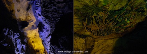 Rock curtain formations at Gua Kelam Rock curtain formations at Gua Kelam