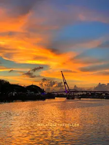 sarawak river at sunset