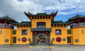 yellow main hall in classical chinese style