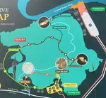map showing trails inside Wind Cave, Bau, Sarawak