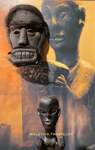dayak mask and carving