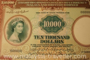 Banknote collection at Bank Negara Museum Banknote collection at Bank Negara Museum