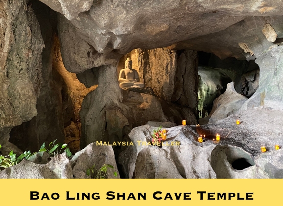 small Buddha statue in a cave