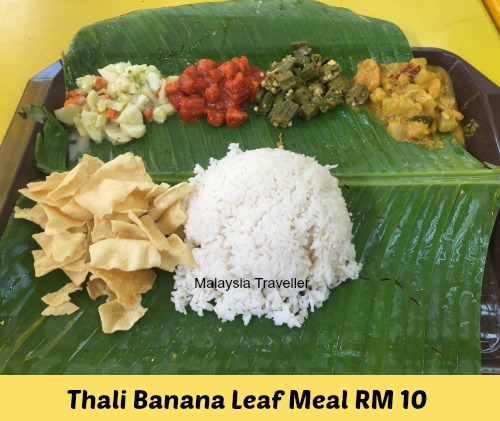 Batu Caves vegetarian meal