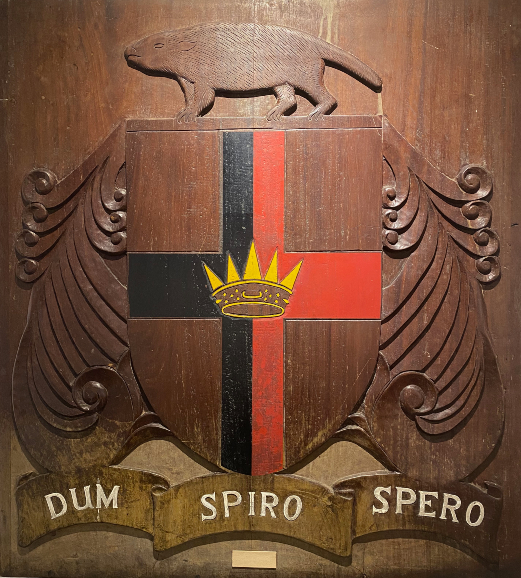 The Brooke Family crest has a badger at the top.