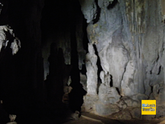 stalgmite shaped similar to Guan Yin at Fairy Cave