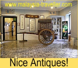 An antique carriage on display at the Hotel Puri.