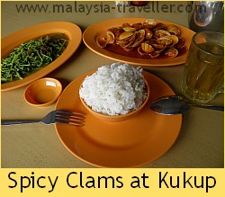 Spicy clams at Kukup