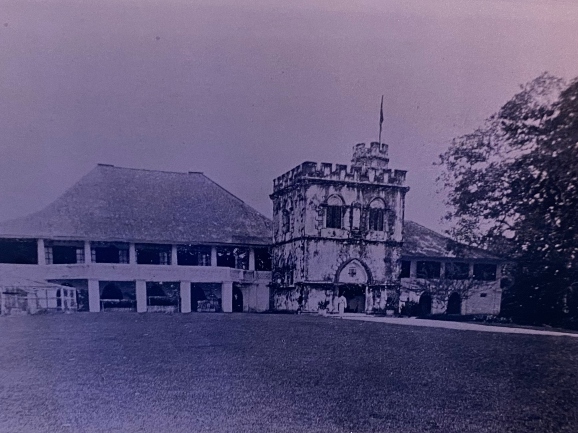 black and white photo of Astana in 1870