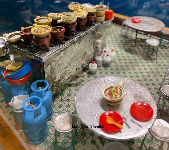 detailed model of Malaysian hawker stall