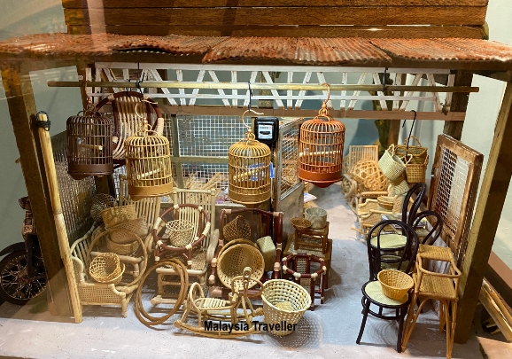 model of shop selling rattan and basket ware products