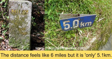 The Penang Hill jeep track is just over 5km long. The Penang Hill jeep track is just over 5km long.