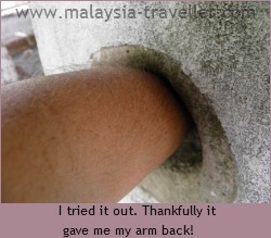 My Arm in The Lie Detector Stone