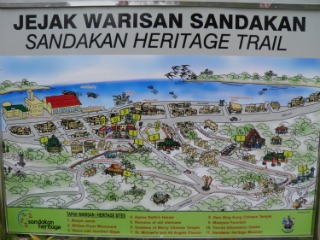 Map of Sandakan Heritage Trail Map of Sandakan Heritage Trail