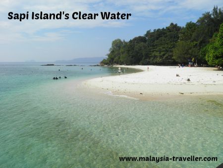 Crystal clear water at Sapi Island