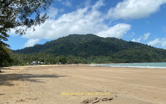 jungle clad hill marks the start of Tanjung Datu N.P.