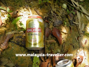 Not strong enough to carry home the empty can. Not strong enough to carry home the empty can.