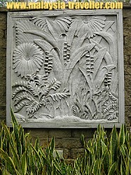 carved mural at Taman Wawasan