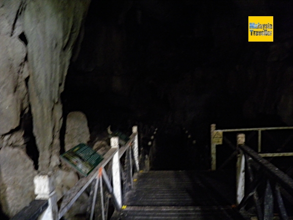 the pathway disappears into the darkness