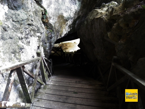 Steps leading to one of the cave exits