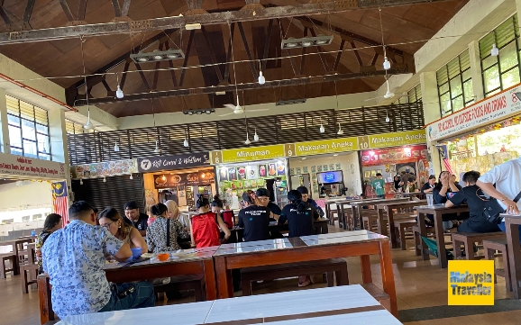 staff from Sarawak Cultural Village taking lunch at Damai Central staff from Sarawak Cultural Village taking lunch at Damai Central