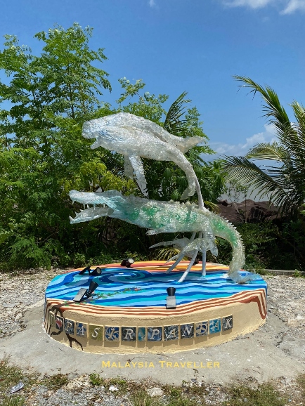 Creative use of recycled plastic bottles.