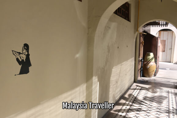 Banksy style mural in Penang