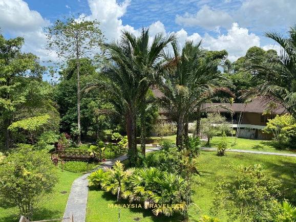 view of attractive landscaping taken from the top of the viewing tower
