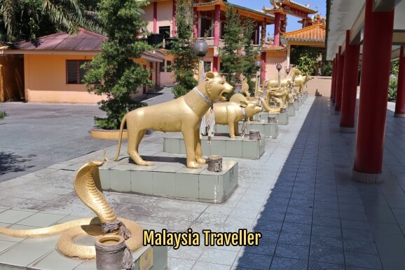 12 Chinese zodiac creatures line one of the walkways