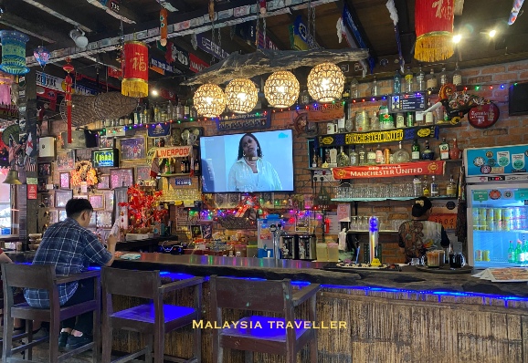 english style bar with bidayuh touches