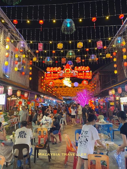 colourful lanterns at food street colourful lanterns at food street