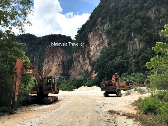 excavators at the quarry