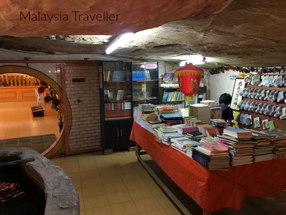 shop inside the cave temple