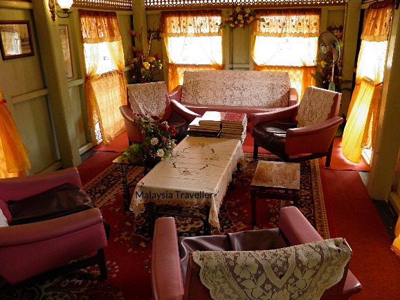 living room with guest books