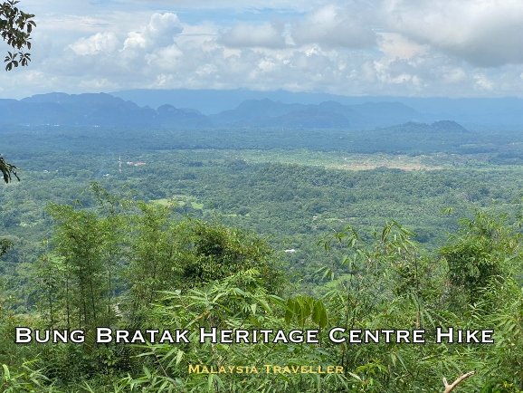view of forest and distant hills from the summit