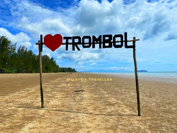 sign found at Trombol Beach